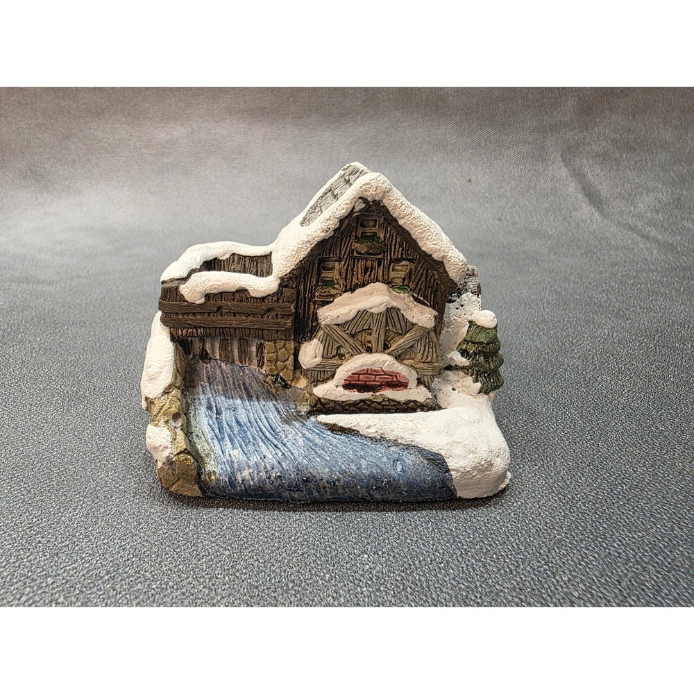 Vintage 1989 RSVP American Rustic Grist Mill Hand Painted Cold-Cast Cottage